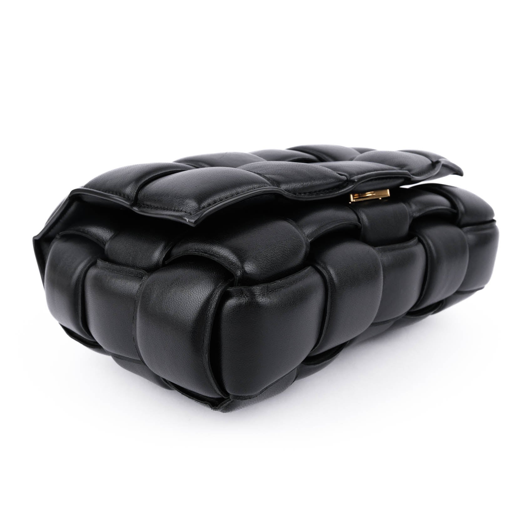 Bottega Veneta Black Padded Cassette Shoulder Bag