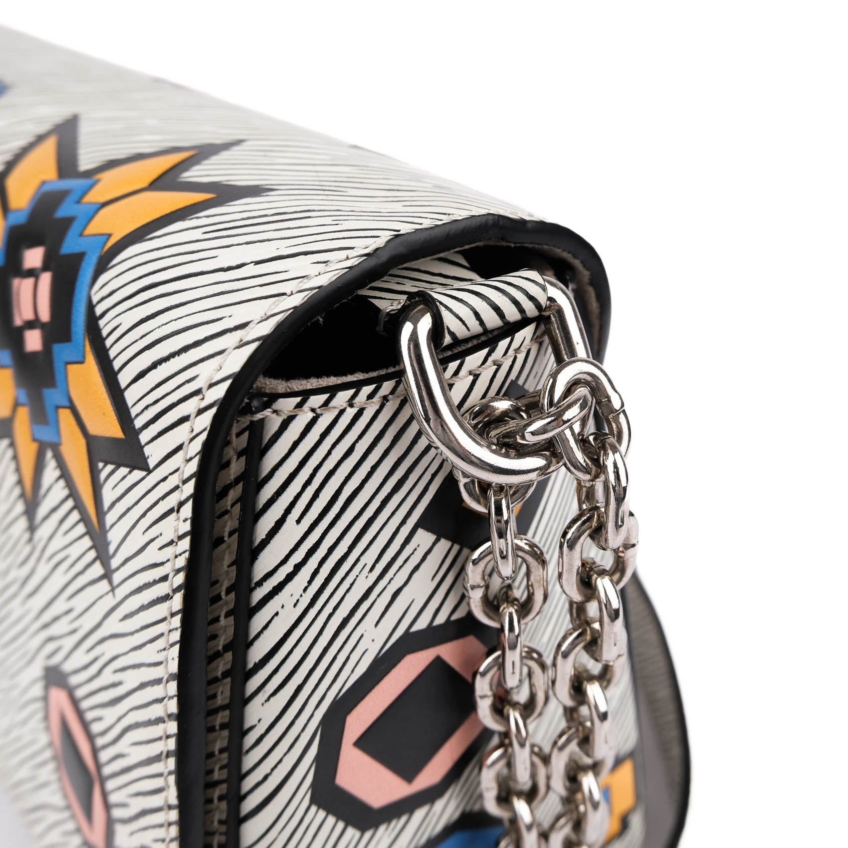 Louis Vuitton Twist MM White Multicolor Epi Tribal Mask FW15 M50122