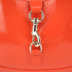 Gucci Jackie Small Shoulder Bag in Orange Patent Calfskin Leather