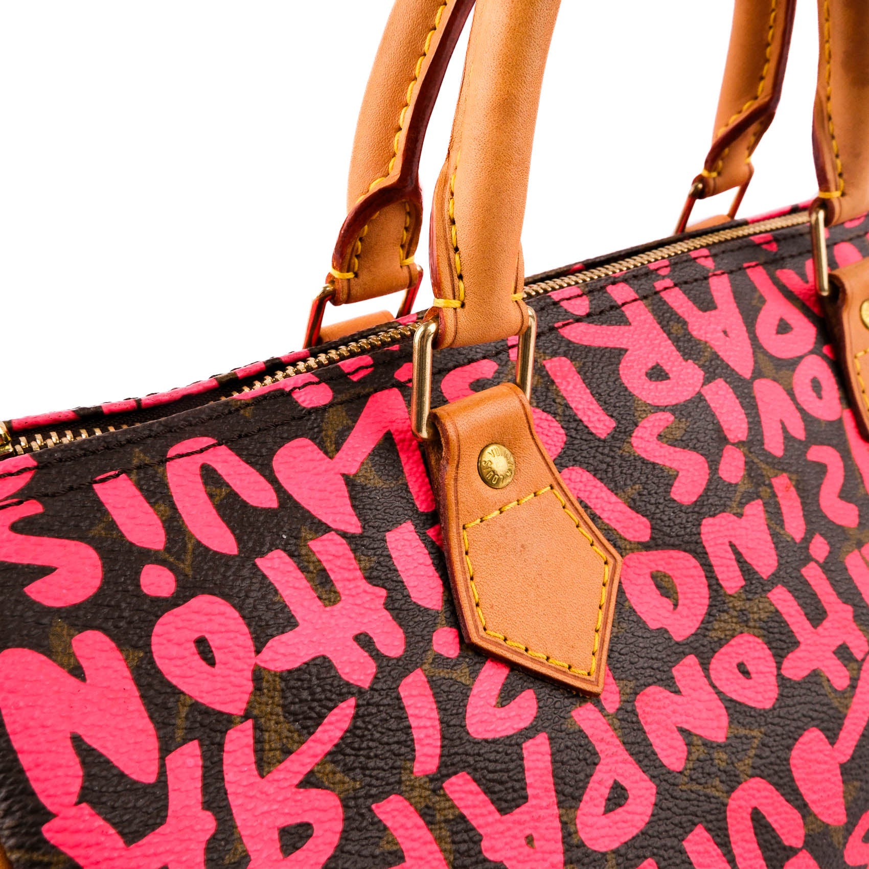 Louis Vuitton Limited Edition 2009 Stephen Sprouse Monogram Graffiti Speedy 30 - Fuchsia