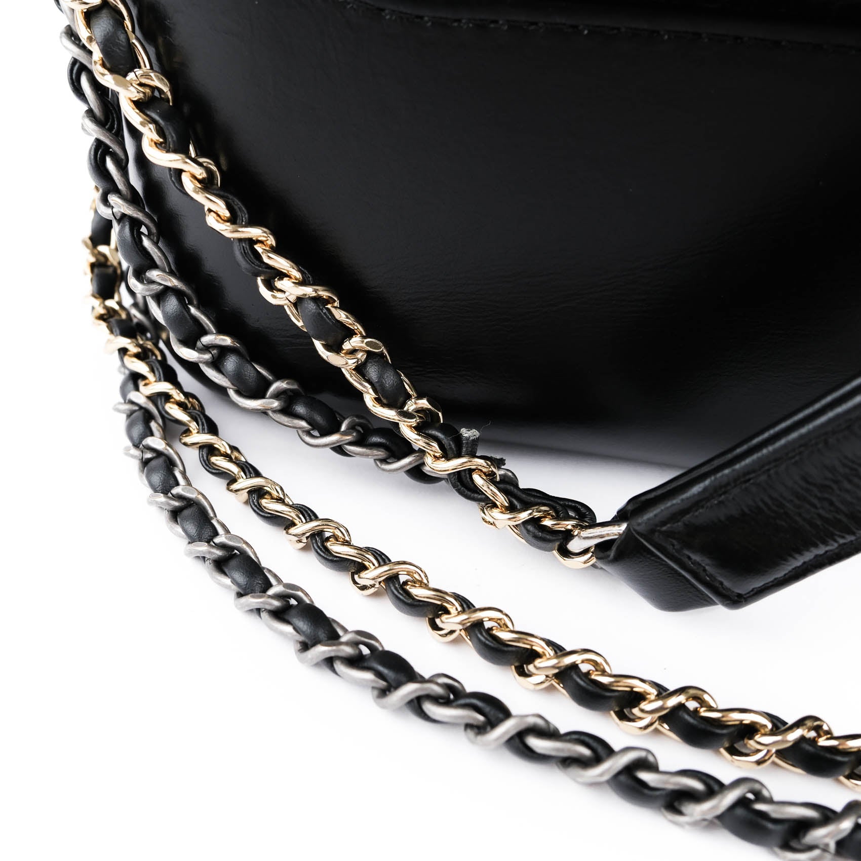 Chanel Medium Gabrielle Hobo Bag in Black Felt and Calfskin