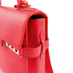Delvaux Tempete MM Leather 2WAY Handbag Red