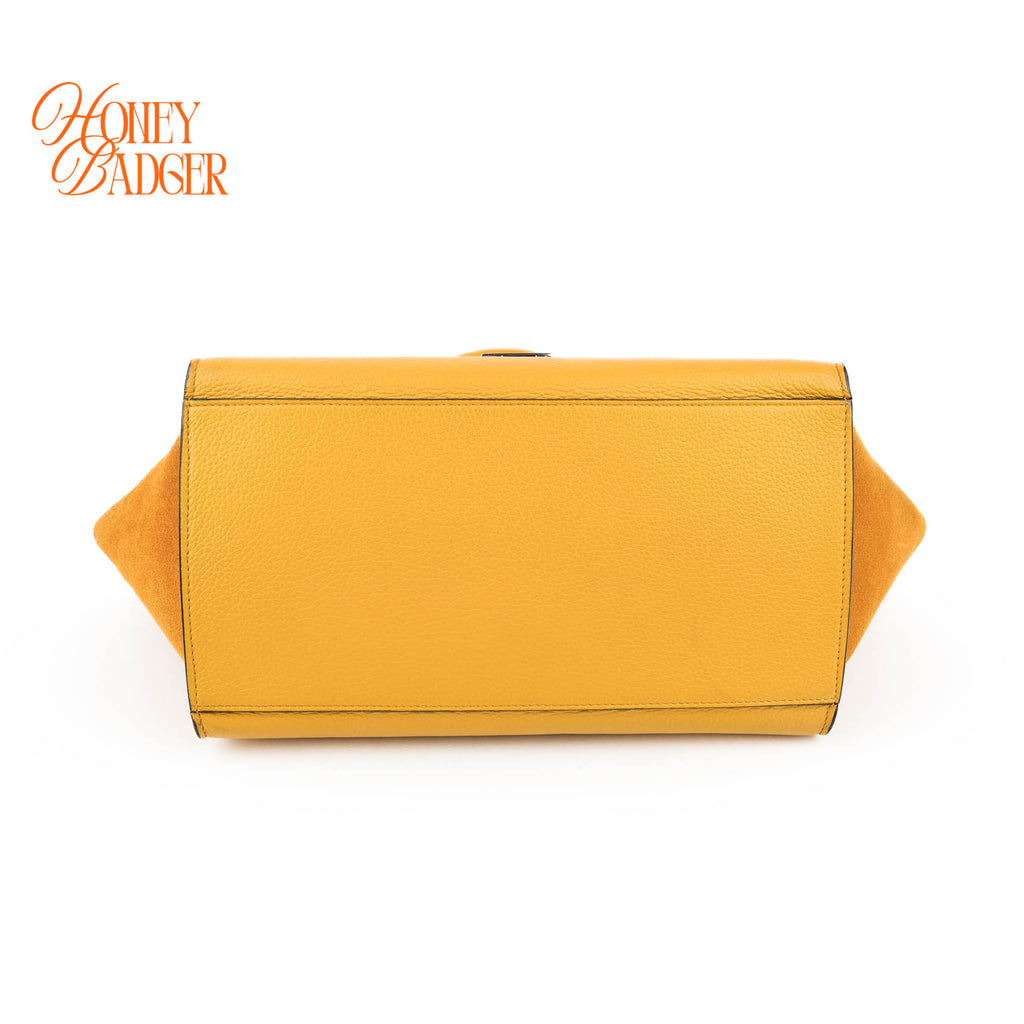 Celine Trapeze Medium 2WAY Handbag | Yellow Suede & Calfskin