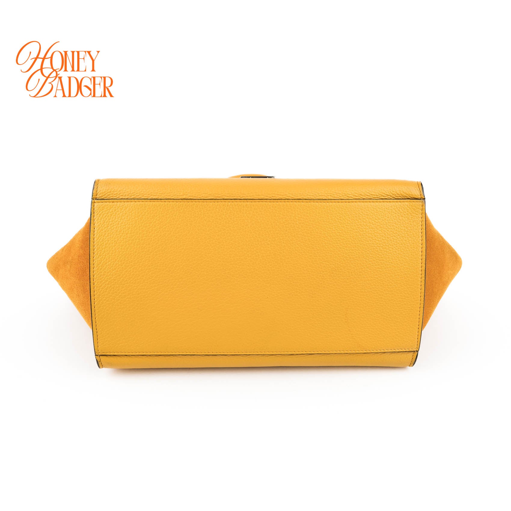 Celine Trapeze Medium 2WAY Handbag | Yellow Suede & Calfskin
