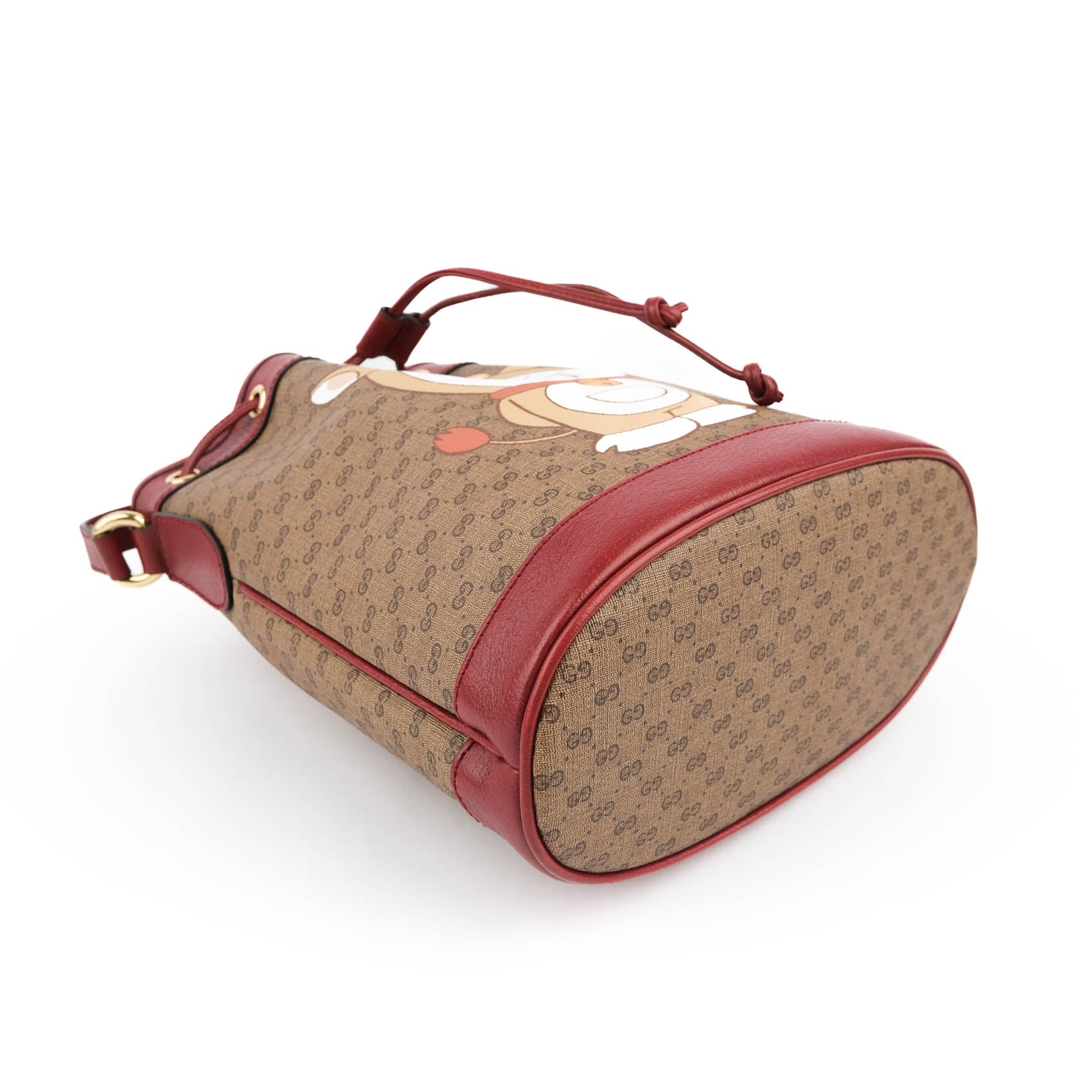 Gucci x Doraemon Limited Edition Mini Bucket Bag GG Supreme Canvas Red 647801