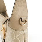 Gucci Jackie 1961 Medium GG Canvas Beige Ivory Gold Hardware Rank S