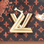 Louis Vuitton Catgram Twist MM Shoulder Bag Monogram Canvas Brown M44408