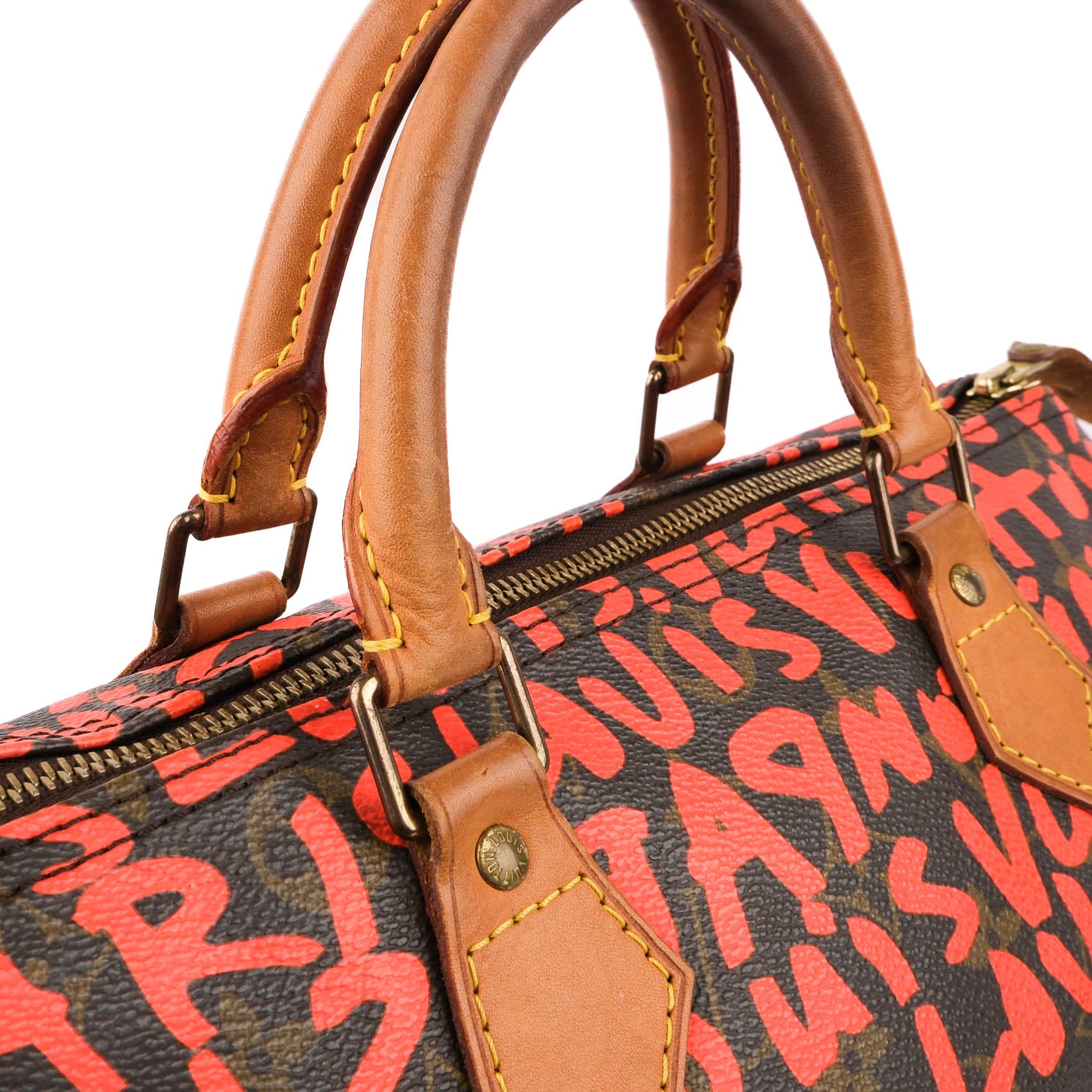 Louis Vuitton Monogram Graffiti Speedy 30 Orange M93705