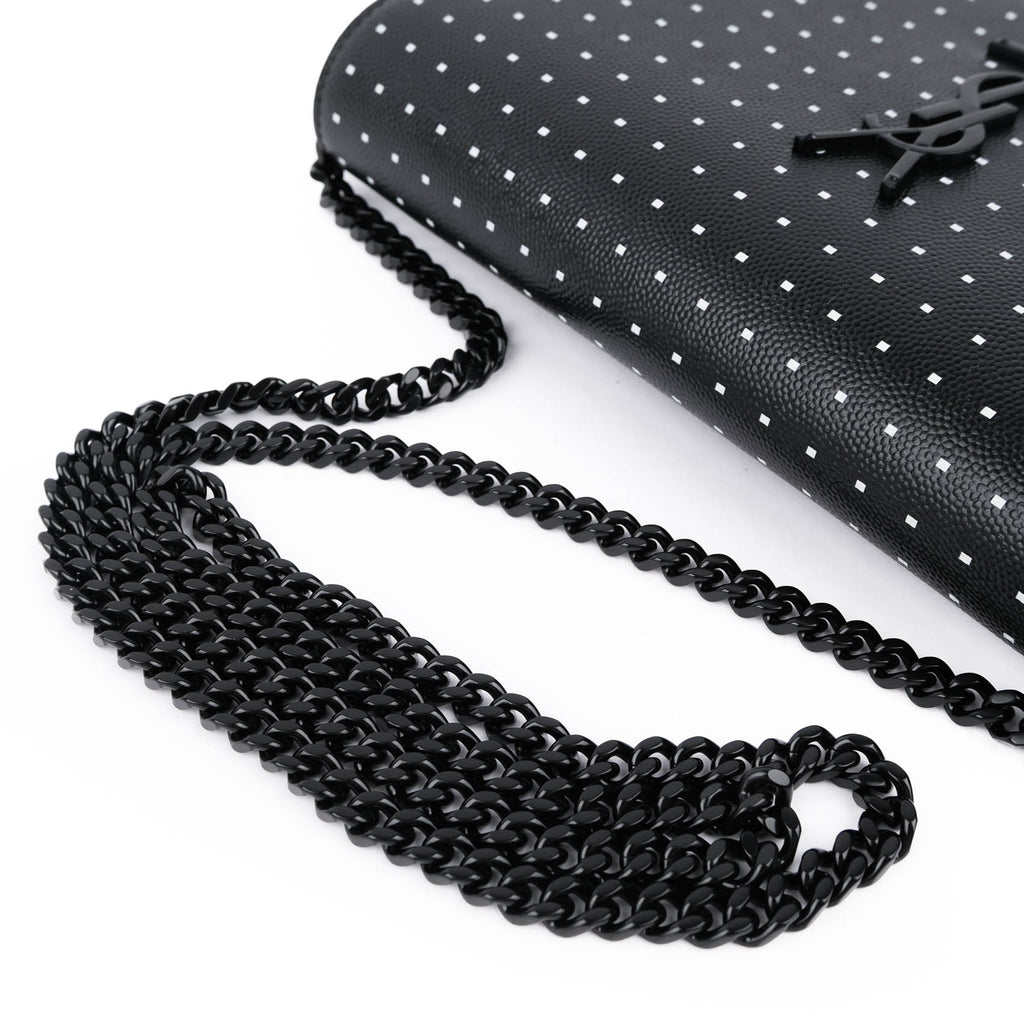 Saint Laurent Kate Medium in Polka Dot Printed Grain de Poudre Leather