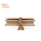 Saint Laurent Paris Kate Tassel Chain Wallet 452159 Smooth Leather Beige Gold Hardware