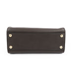 Fendi Peekaboo Mini 2way Handbag Smooth Leather Dark Brown Gold Hardware 8BN244