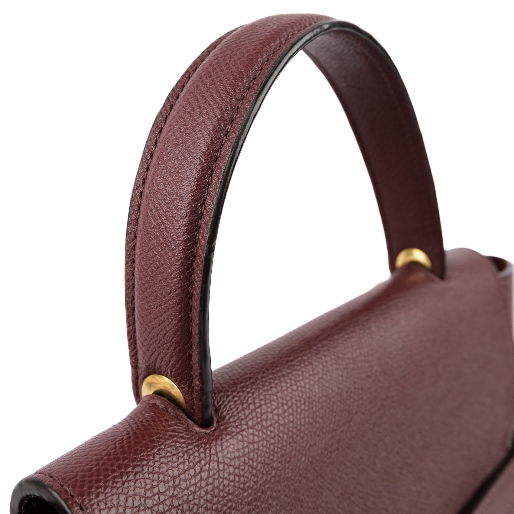 CELINE Micro Belt Bag in Grained Calfskin Burgundy