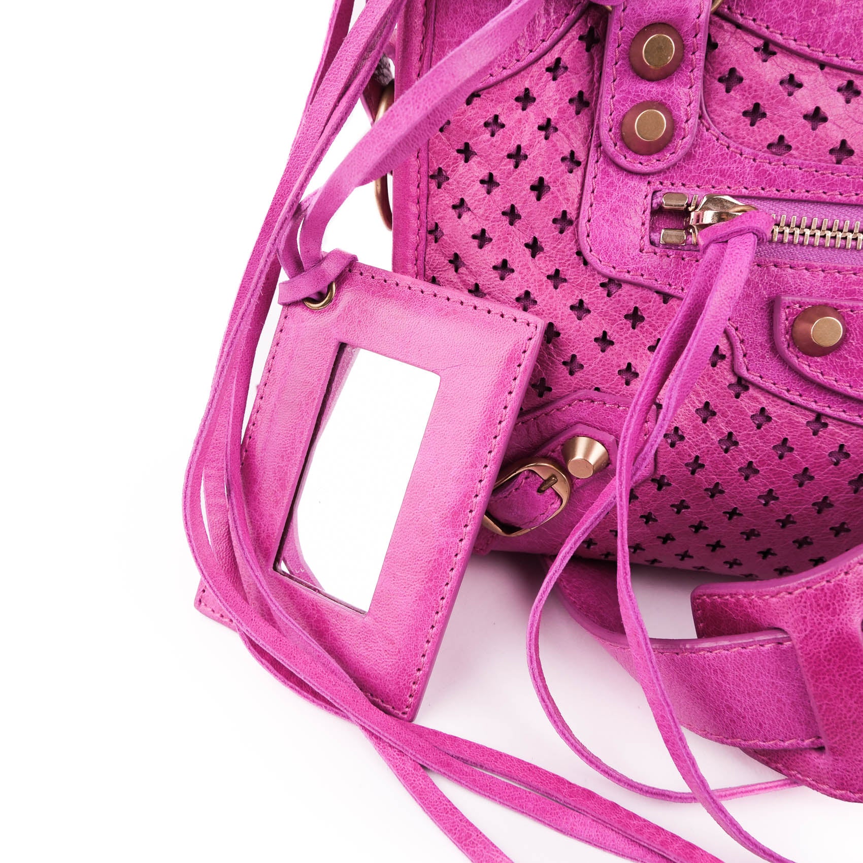 Balenciaga Classic City Mini Pink Leather 2Way Shoulder Handbag
