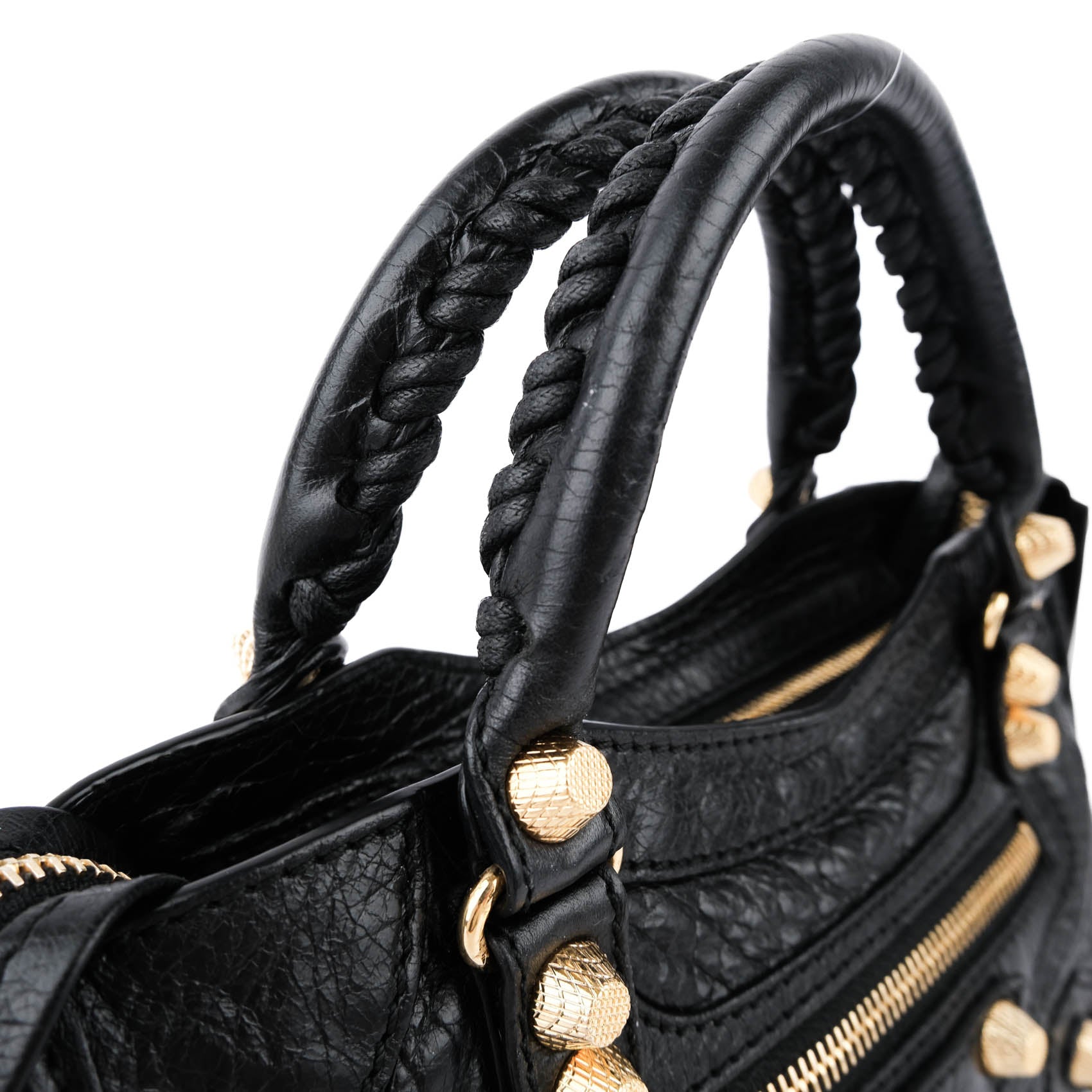 Balenciaga Classic City Mini with Giant 12 Gold Hardware (Black Lambskin)
