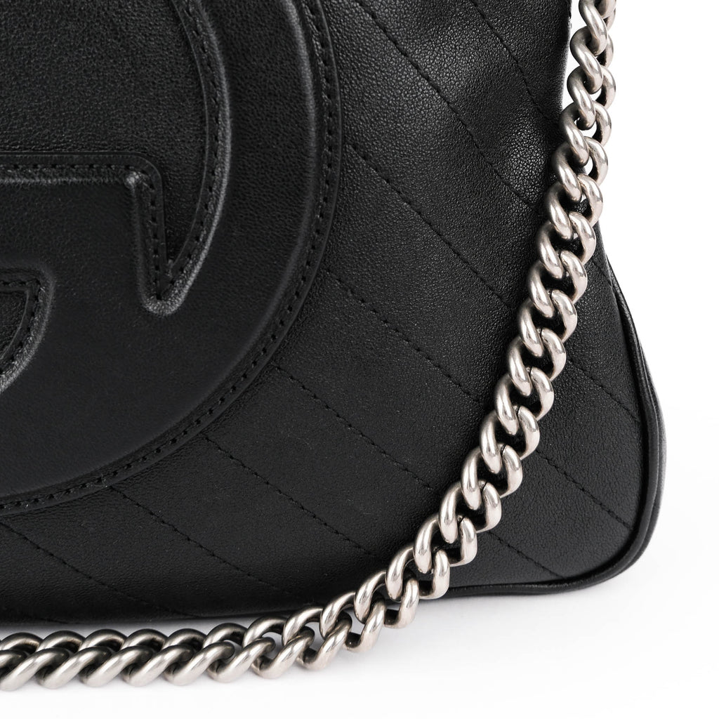 Gucci Blondie Leather 2 Way Handbag Black