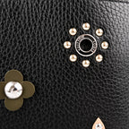 Louis Vuitton Capucines PM M54311 Black Taurillon Leather Monogram Flower Studs 2-Way Handbag RFID