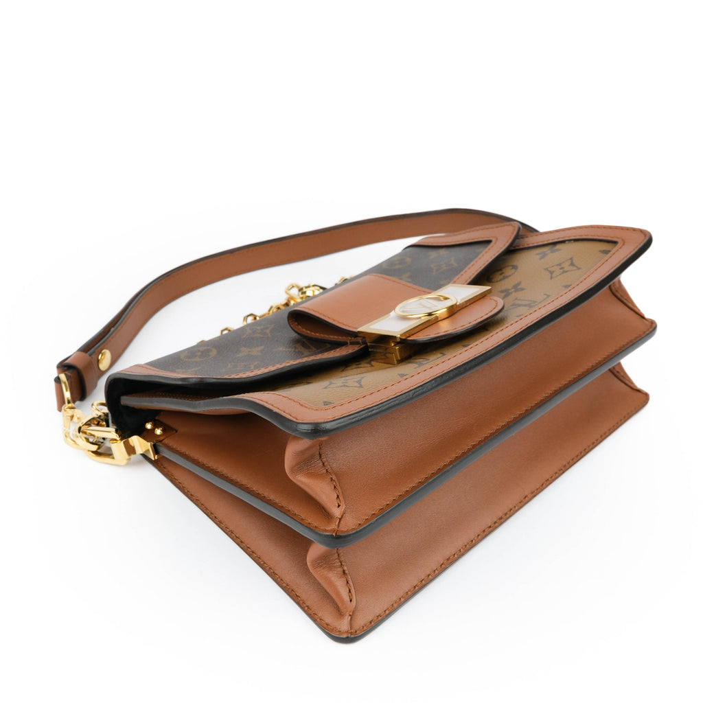 Louis Vuitton Dauphine MM Monogram Reverse Canvas Brown Crossbody Bag - M44391