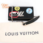 Louis Vuitton Twist Chain Wallet Epi Leather Black Patches Rank A