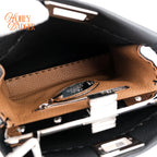 Fendi Peekaboo Mini Selleria Grained Leather Black Rank A