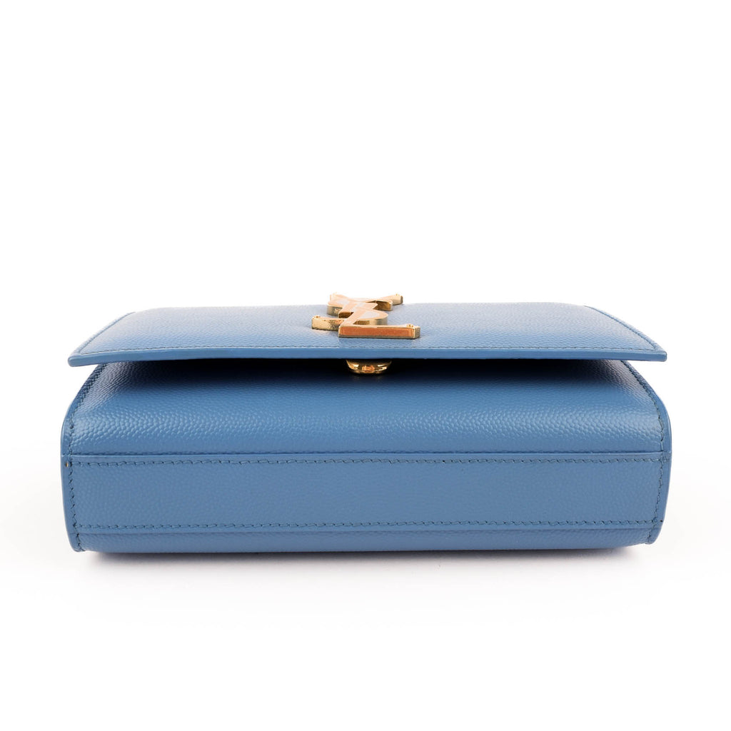 Saint Laurent Monogram Kate Mini Leather Shoulder Bag - Royal Blue