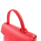 Delvaux Tempete MM Leather 2WAY Handbag Red