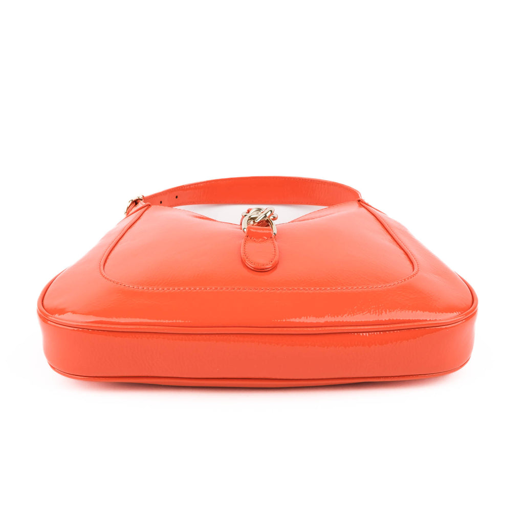 Gucci Jackie Small Shoulder Bag in Orange Patent Leather