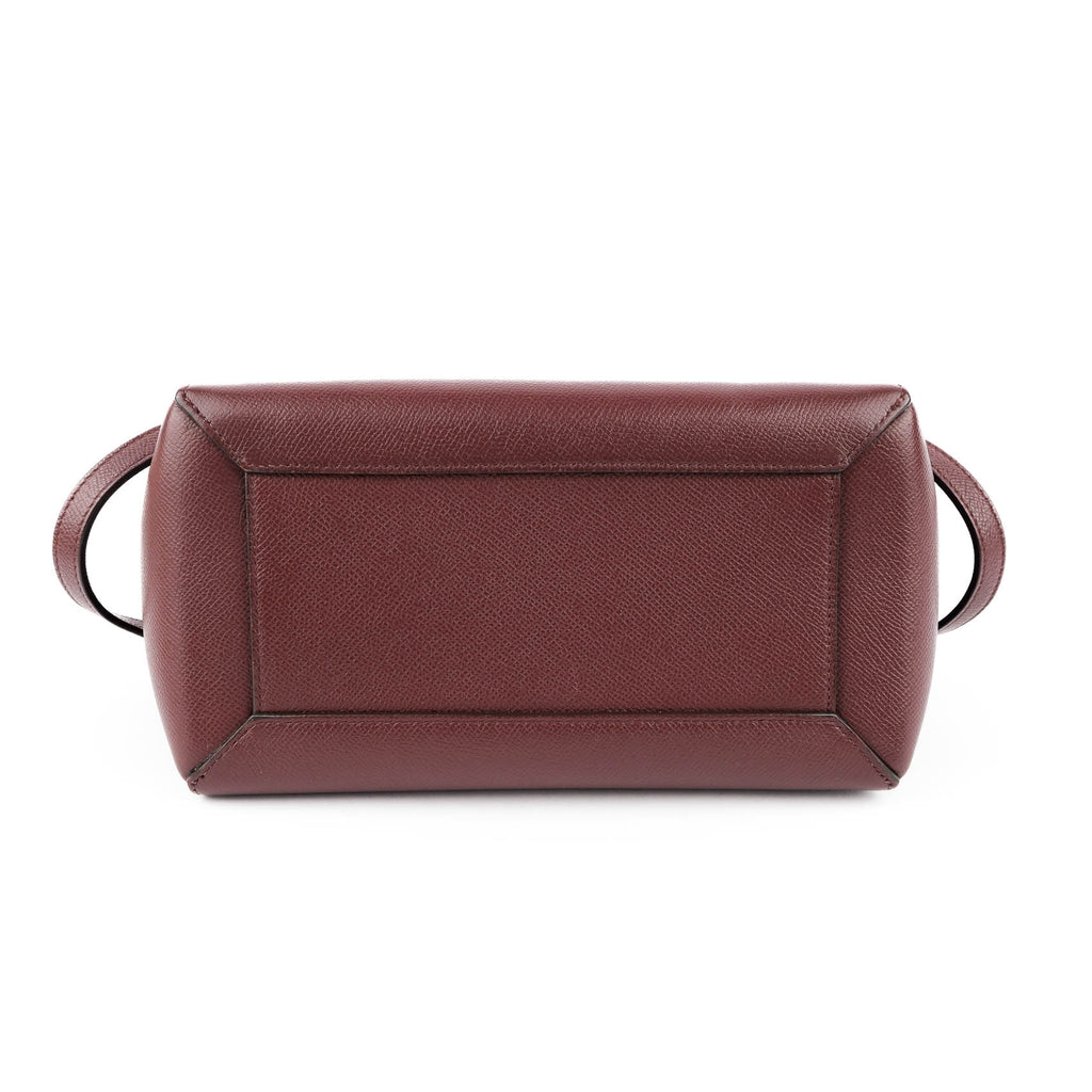 CELINE Micro Belt Bag in Grained Calfskin Burgundy