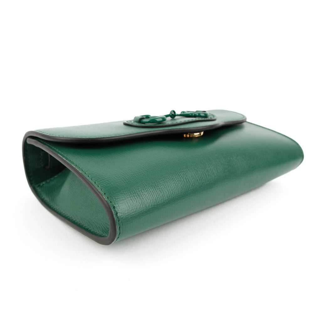 Gucci Horsebit 1955 Mini Shoulder Bag Green Leather with Strap 724713