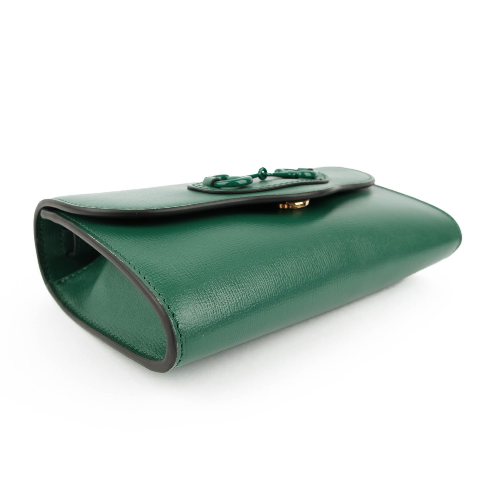 Gucci Horsebit 1955 Mini Shoulder Bag Green Leather with Strap 724713