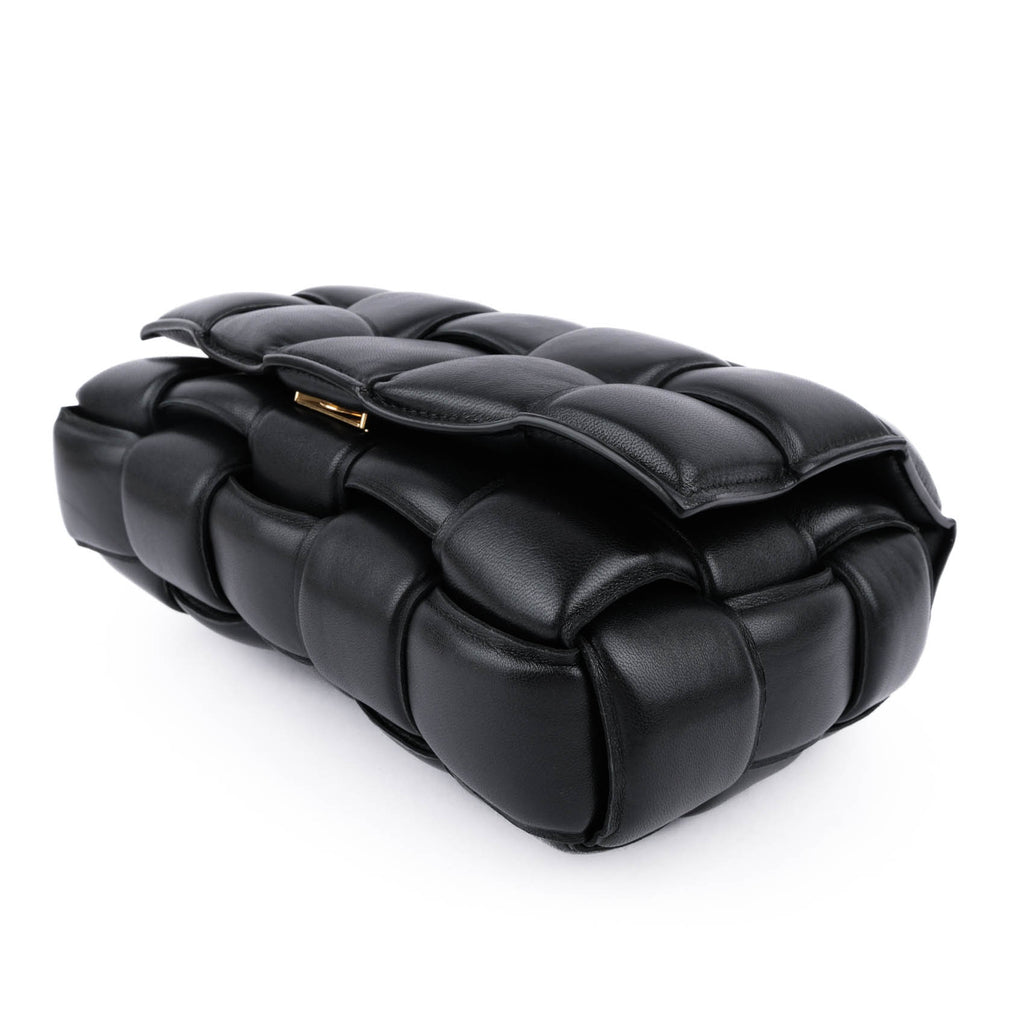 Bottega Veneta Black Padded Cassette Shoulder Bag