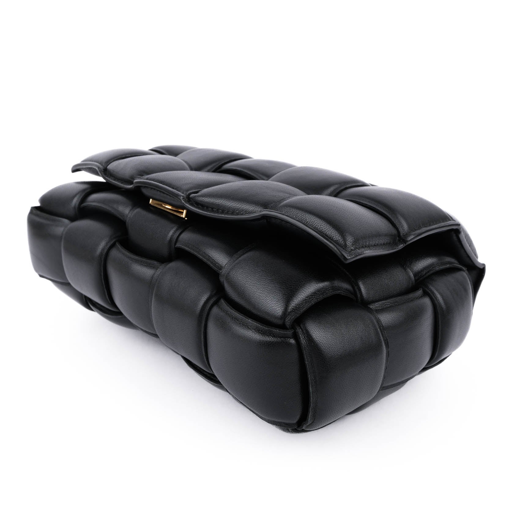Bottega Veneta Black Padded Cassette Shoulder Bag