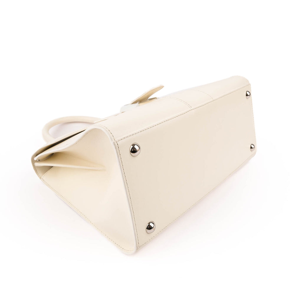Delvaux Brillant MM (Medium) in White Leather
