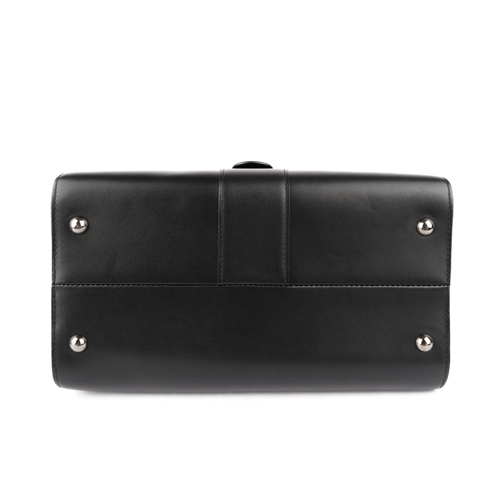 Delvaux Brillant MM L'Humour Handbag - Black Box Calf Leather