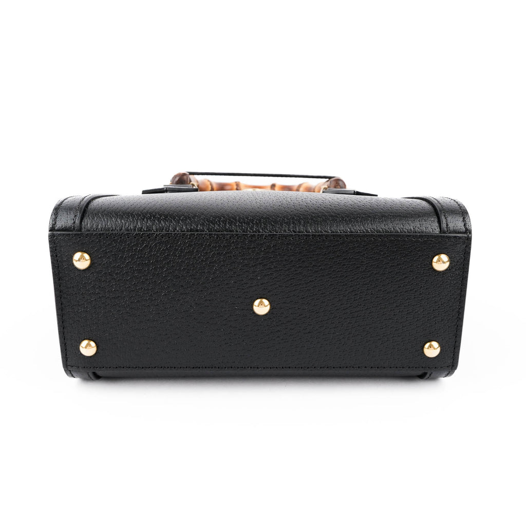 Gucci Diana Mini Handbag - Black Leather with Bamboo Handles