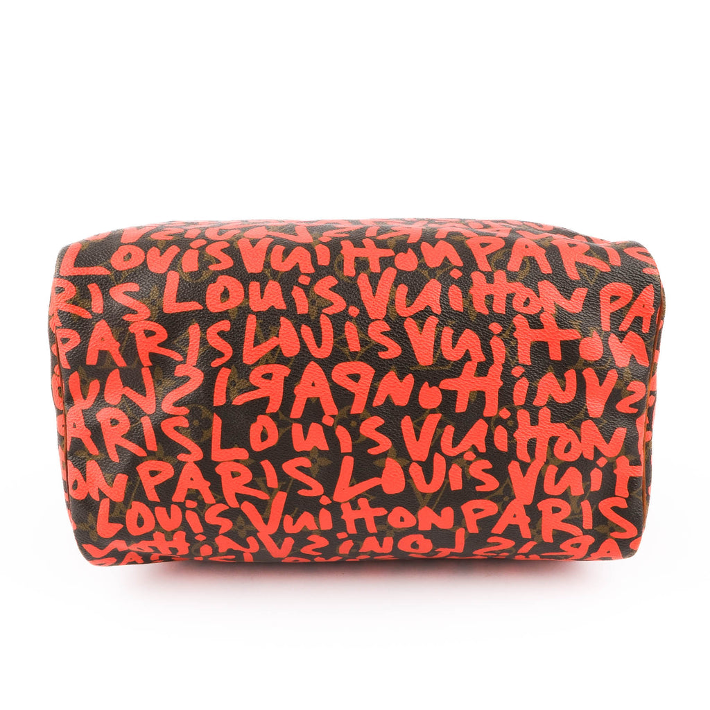 Louis Vuitton Monogram Graffiti Speedy 30 Orange M93705