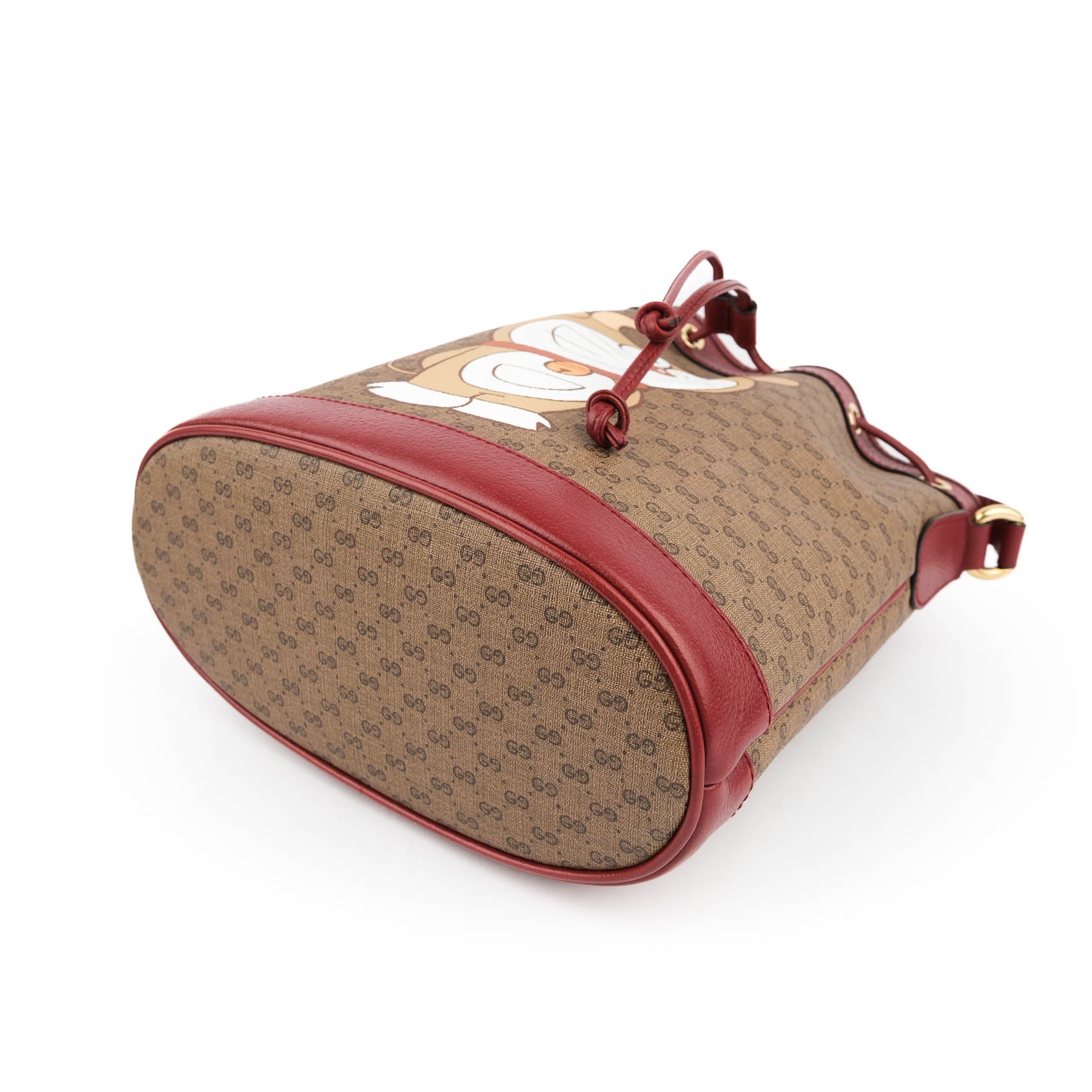 Gucci x Doraemon Limited Edition Mini Bucket Bag GG Supreme Canvas Red 647801
