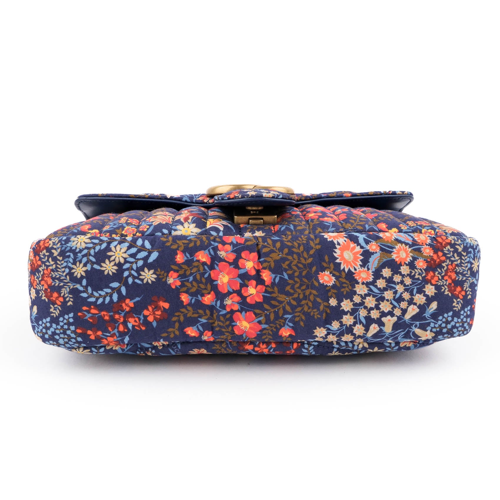 Gucci Small GG Marmont Floral Print Canvas Shoulder Bag