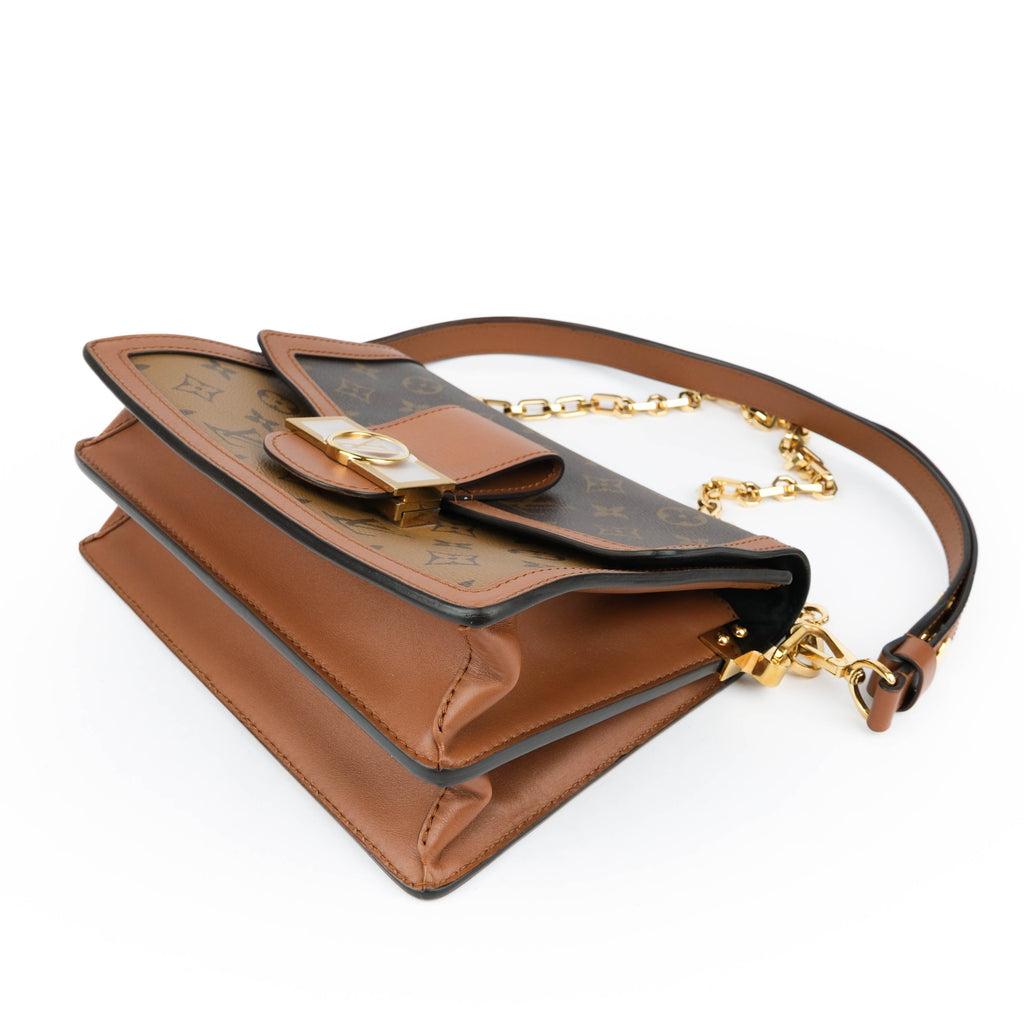 Louis Vuitton Dauphine MM Monogram Reverse Canvas Brown Crossbody Bag - M44391
