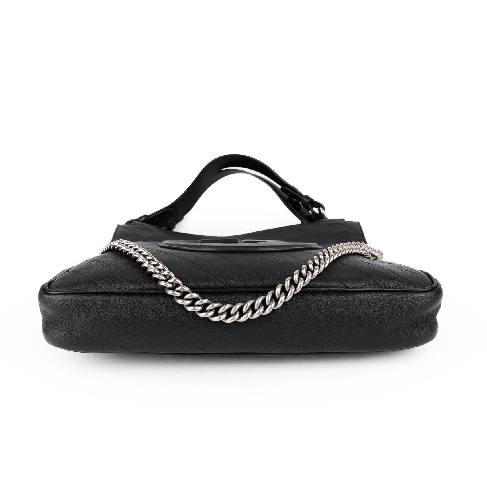 Gucci Blondie Leather 2 Way Handbag Black