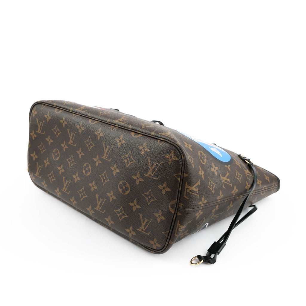 Louis Vuitton Monogram World Tour Neverfull MM - Paris Edition (Black Trim)