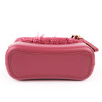 Chanel Gabrielle Small Hobo Bag A91810 Pink Tweed Calfskin Leather Mixed Hardware CC Logo Crossbody Chain Shoulder