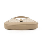 Gucci Jackie 1961 Medium GG Canvas Beige Ivory Gold Hardware Rank S