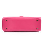 Delvaux Tempête GM Pink Leather 2‑Way Handbag with Mirror – Luxury Designer Tote
