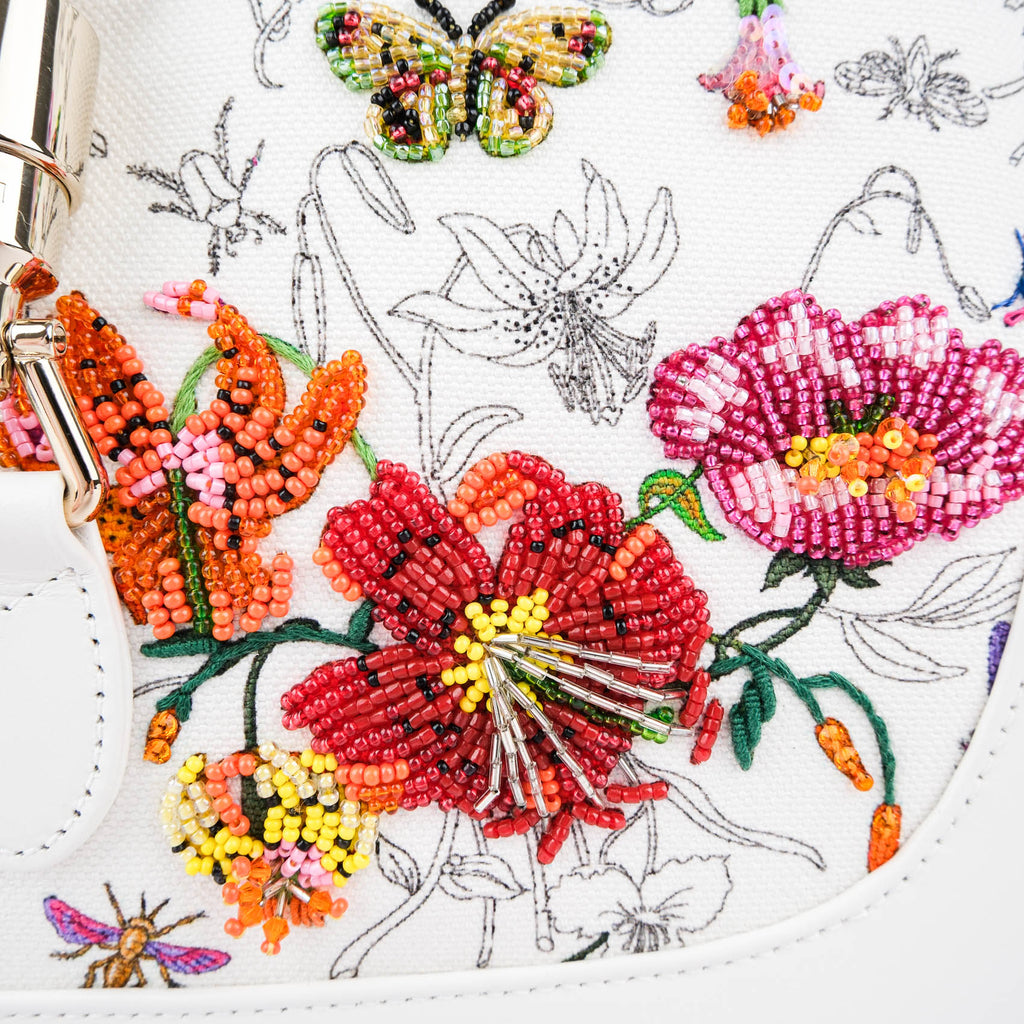 【Ultra-Rare】Gucci Jackie 1961 Embroidered Medium Bag – White Flora 833047 FAETU 9143