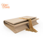 Saint Laurent Paris Kate Tassel Chain Wallet 452159 Smooth Leather Beige Gold Hardware