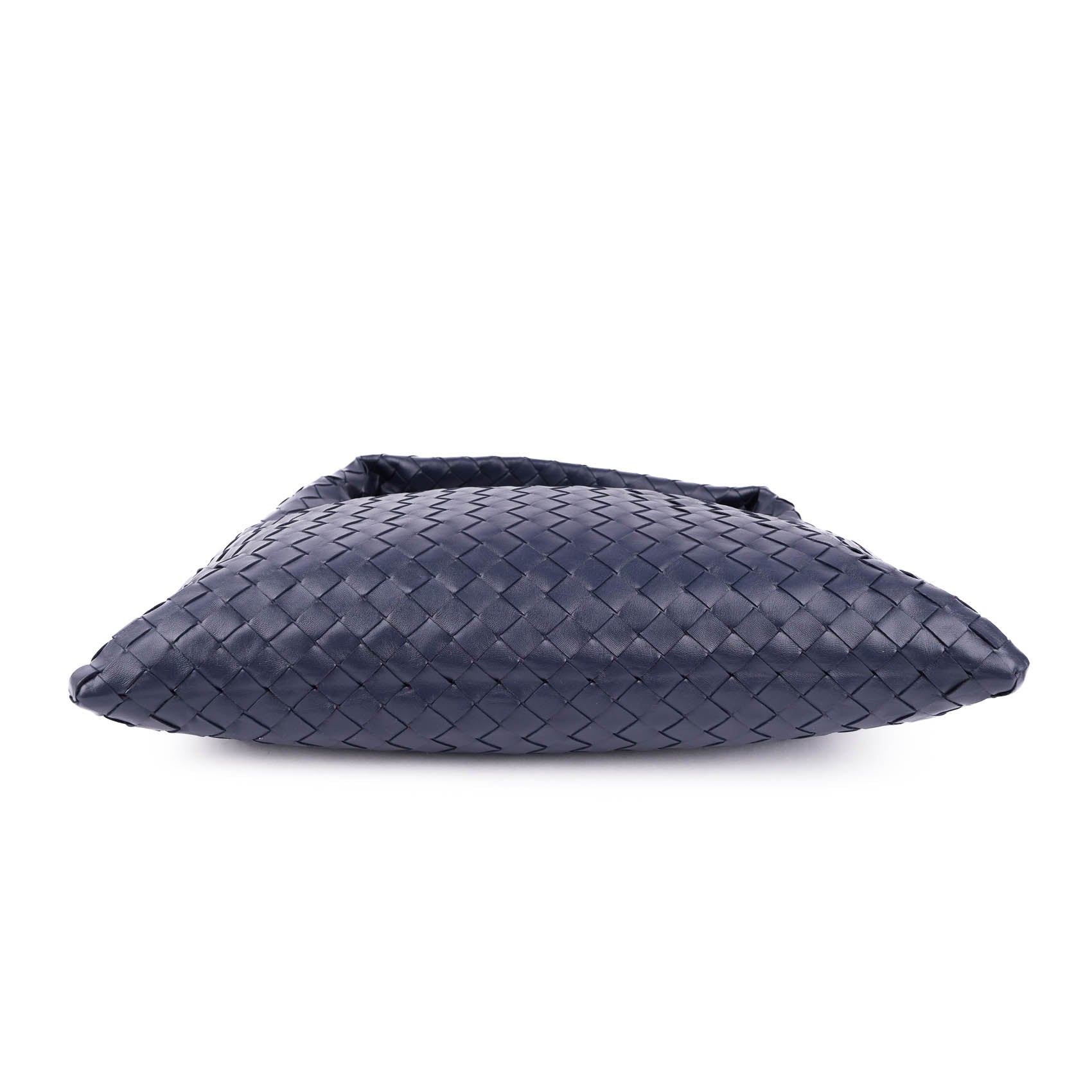 Bottega Veneta Medium Hop Intrecciato Leather Hobo Bag - Navy