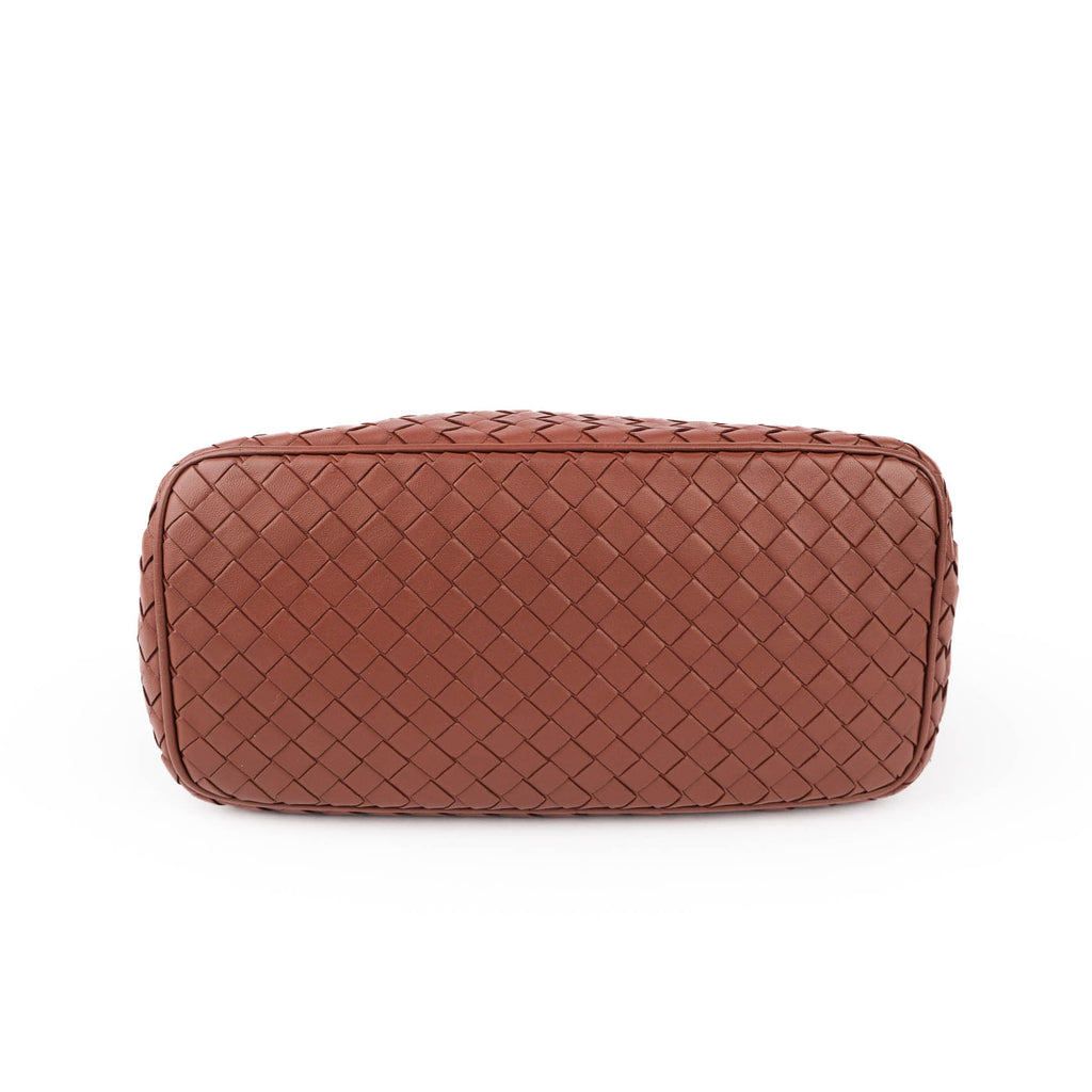 Bottega Veneta Intrecciato Nappa Leather Shoulder Bag – Terracotta Brown