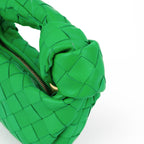 Bottega Veneta Mini Jodie Intrecciato Leather Handbag – Green