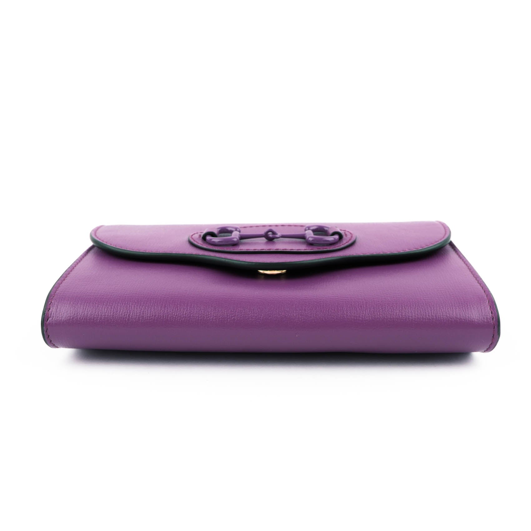 Gucci Horsebit 1955 Mini Shoulder Bag in Purple Leather