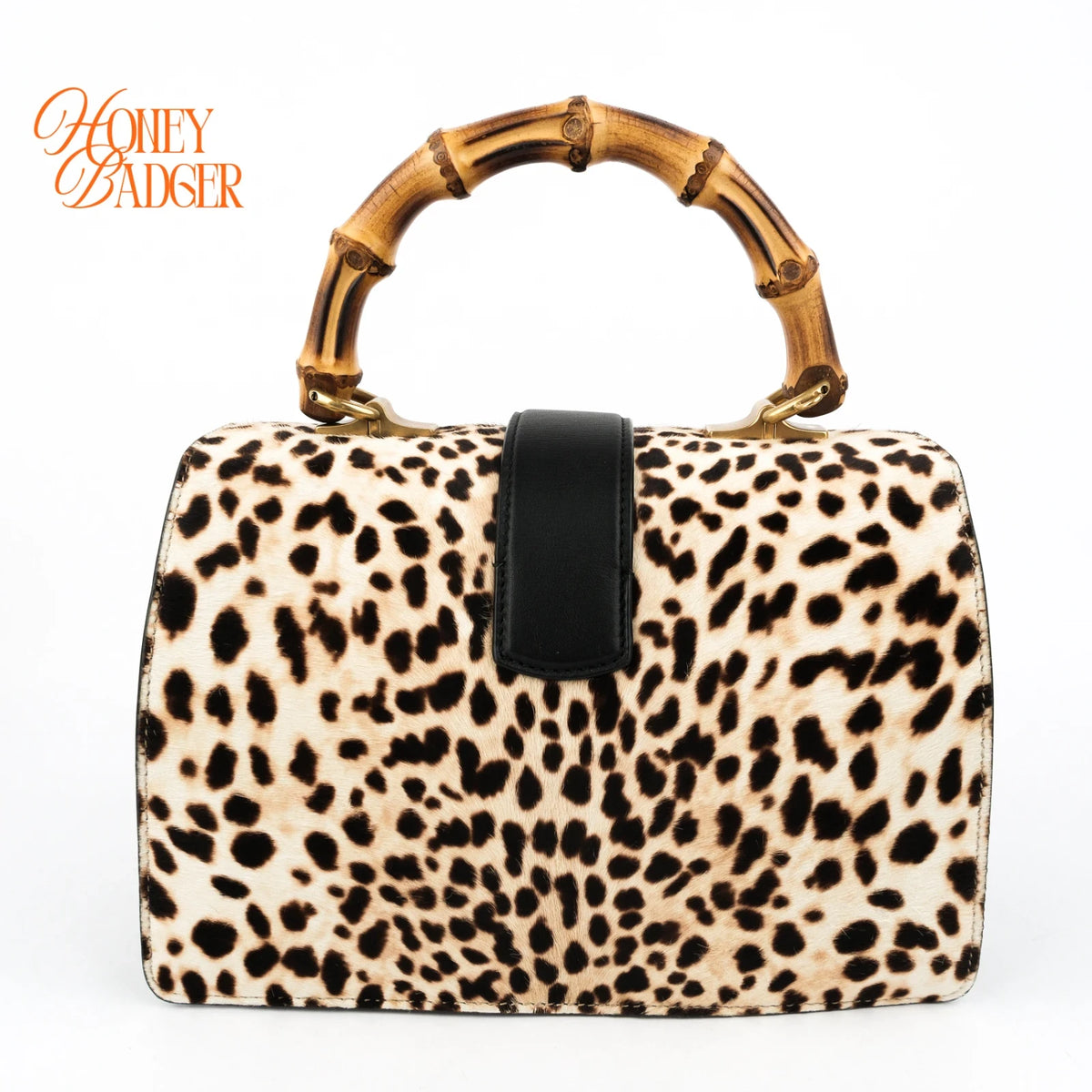 Gucci Dionysus Bamboo Top Handle Medium Leopard Calf Hair Multicolor Gold Hardware Rank A